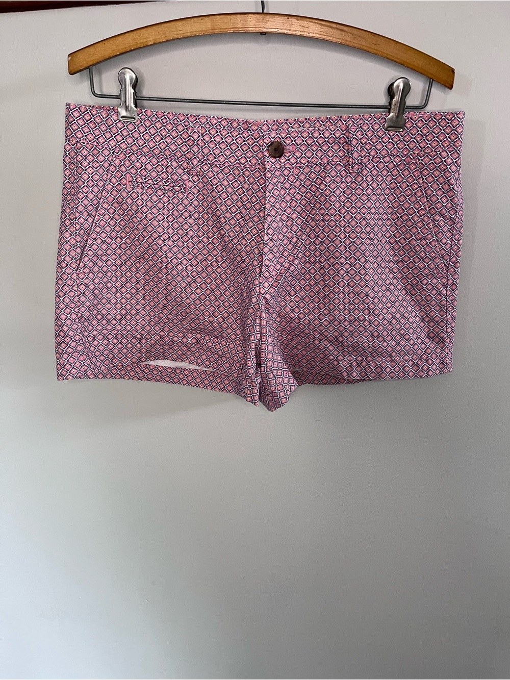 GAP Womens Pink Yellow Geometric Diamond Print Shorts Size 06R